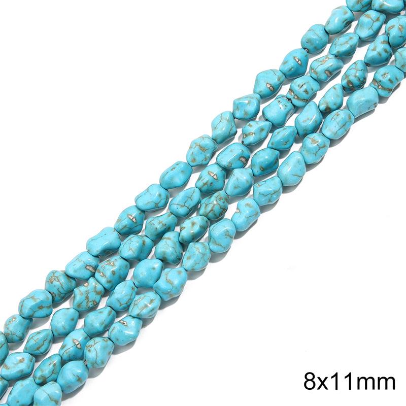 Synthetic Blue Turquoise Round Loose Beads for DIY Jewelry Accessories - Bracelets, Necklaces, Pendants
