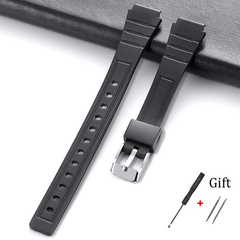 Silicone Watch Strap 12mm 14mm 16mm 18mm 20mm 22mm for Casio F91W F84 F105/108 W800H A158/168 AE1200/1300 SGW400 Universal Band