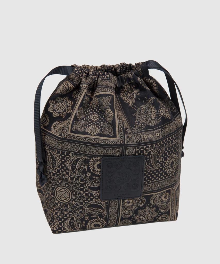 Maia Drawstring Pouch - Beige Bk