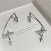 Fashion Star Clip Earrings Sparkling Ear Cuff Jewelry Gift Simple Climber Earrings Wrap Party Jewelry Drop Earrings