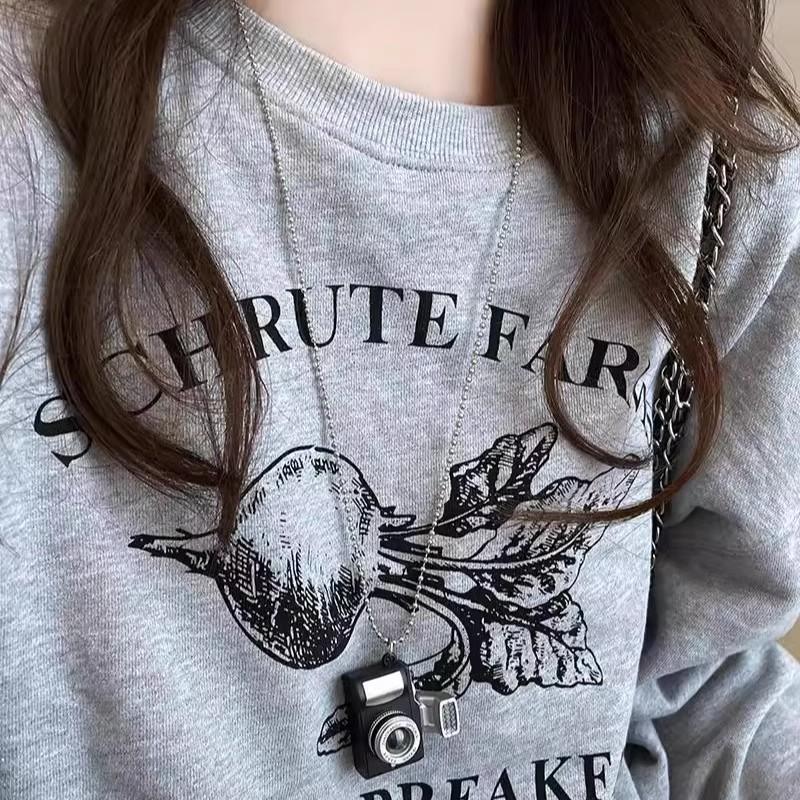 Click Flash Camera Dslr Colier Femeie Japoneză Trendy Cool Bouncy Pulover lung Lanț Hip Hop Personalitate Accesorii Tide