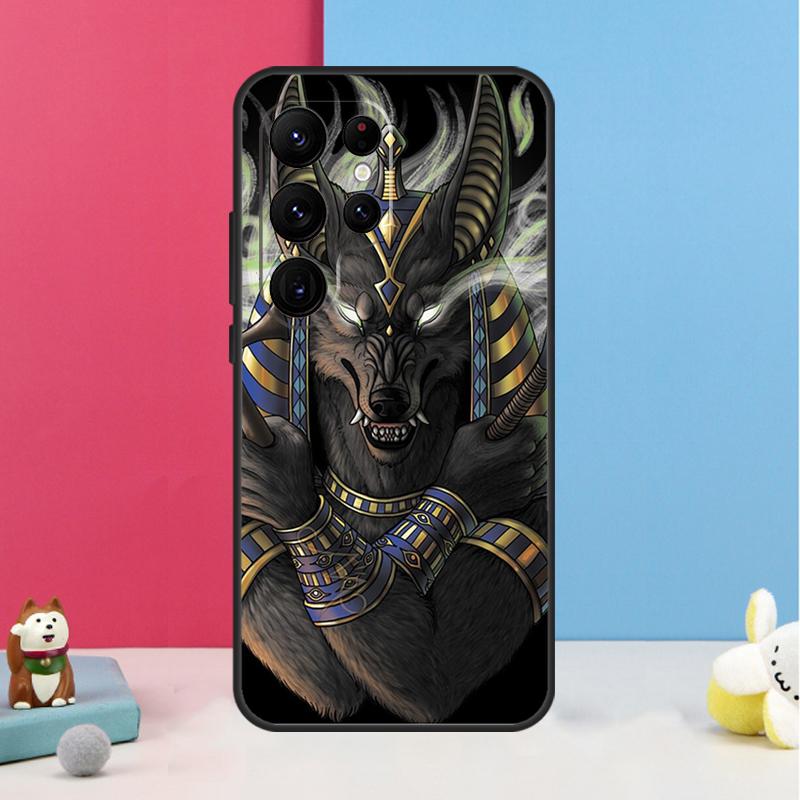 Anubis Ankh Egyptian God Case For Samsung Galaxy S24 S26 Ultra S20 S21 S22 S23 S25 Plus S10 S25 FE Back Cover Shell