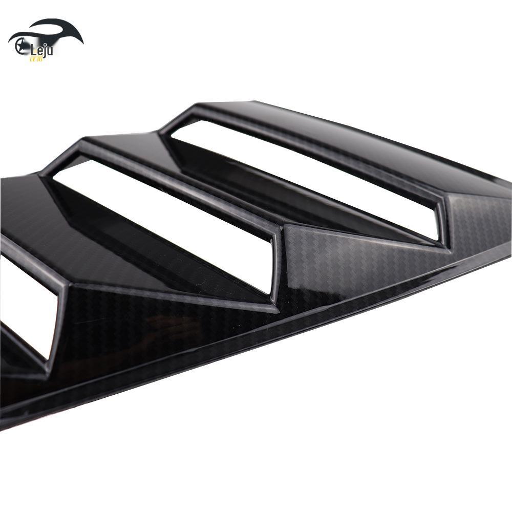 Ford Mustang 2015-2017 Gloss Black Rear Side Window Louvers