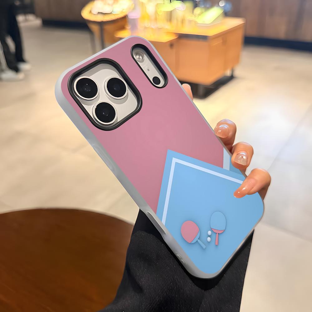 

Table Tennis Racket Ping Pong Phone Case For IPhone 17 Air 16 E 15 14 Plus 13 12 11 Pro Max Jelly 2 In 1 Protective Case iPhone 13 Pro Max