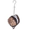 Heart Shaped Bird Nesting Ball Stainless Steel Holder Felt Nesting Material Hanging Garden Decor