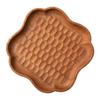HeMu Golden rosewood oval coffee tray small saucer tea tray Japanese dessert plate handmade carved tortoise shell plate