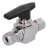 Ball Valve Stainless Steel 316L 3‑Piece Mini Female Replacement Switch Device 10mm