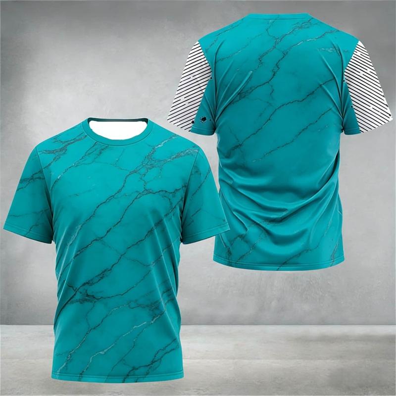 Simple Fashion Sports Fitness T Shirts For Men Summer Casual Outdoor Running Training T-shirts Loose Quick Dry Football Tees