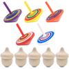 Quikaboo Spinning Sumo Handstand Wooden Traditional Set of 10 Hand-Cranked Tops, Toys, Tops, Tops, Tops, Tops, Play,