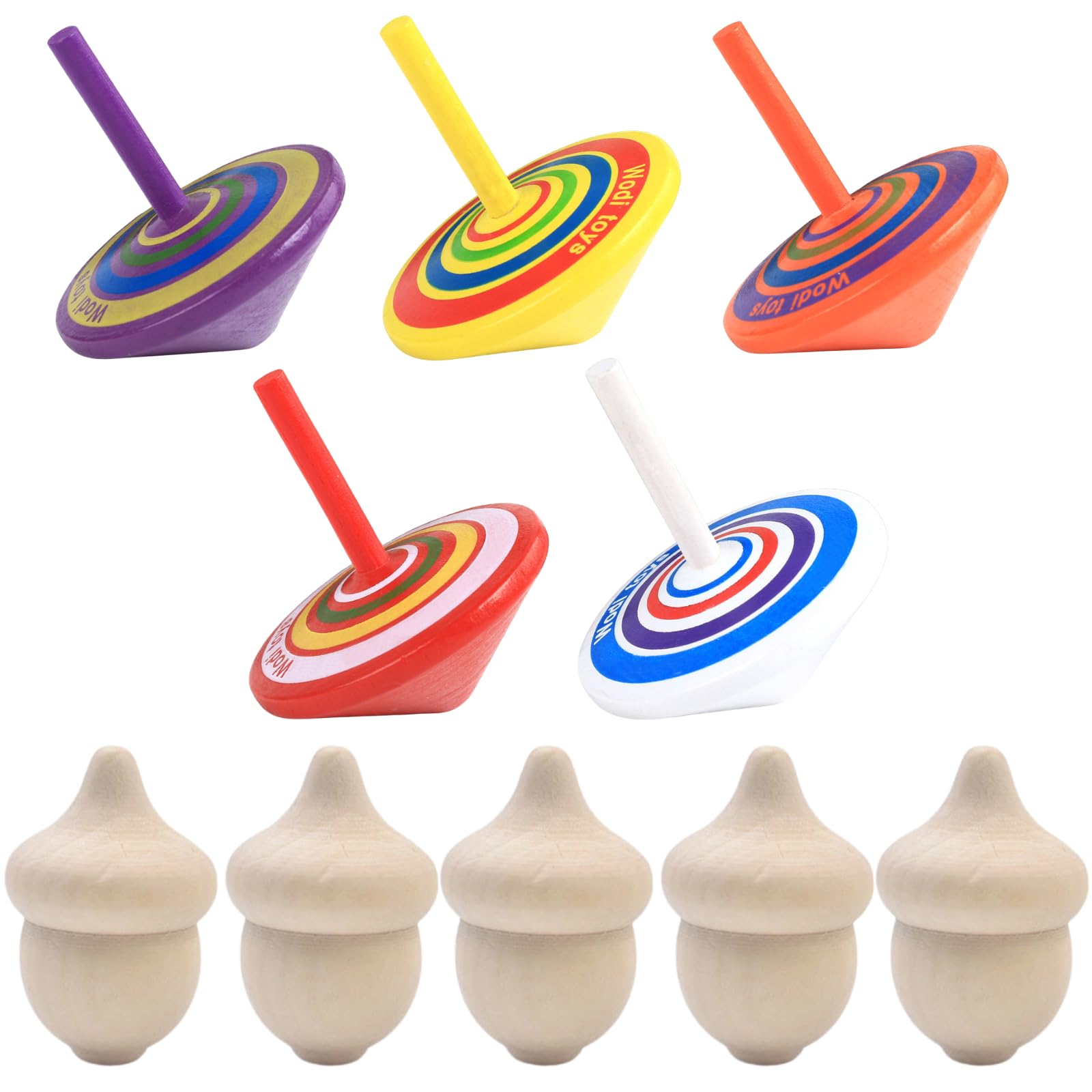 

Quikaboo Spinning Sumo Handstand Wooden Traditional Set of 10 Hand-Cranked Tops, Toys, Tops, Tops, Tops, Tops, Play,