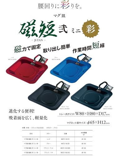 SK Mug Plate, Magnetic Short No. 2, Mini, Sai Blue, W80 x H80 x D17mm, MGT2-130(B)