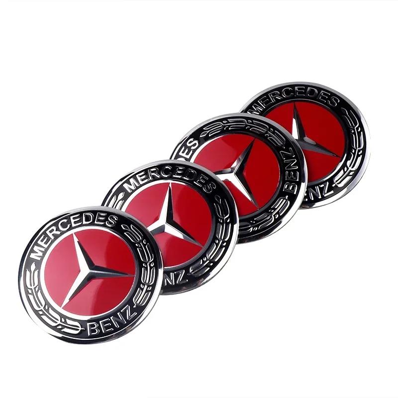 C200 E200 Pro Mercedes Benz 4ks Styling auta Krytky nábojů kol Samolepky Příslušenství pro úpravu auta pro Mercedes Benz Amg W203 W176 W221