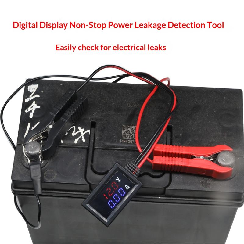 Vehicle Battery Leakage Detector Precise Multi-Functional Quickly Tester With Voltage Display Automotive Relay Tester 1Pc one size