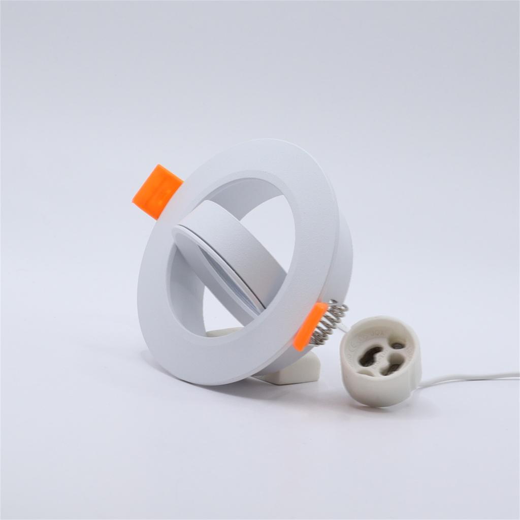 5 Pcs Recessed LED Ceiling Light Spotlight Fixture with GU10 Lampholder Downlight Fitting Adjustable Frame Housing Fixed