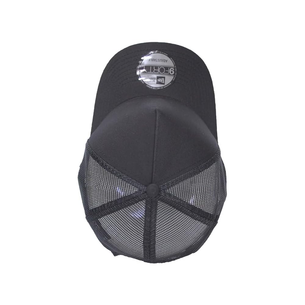 New Era 9FORTY Mesh Cap Logo Men's Baseball Hat Solid Black Free Size