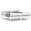 Vidaxl Bed Without Mattress, White, 200X200 Cm, Solid Pine Wood