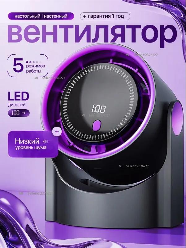 Настольный вентилятор Xiaomi wwAloY45634583648634868454, матовый черный чёрный