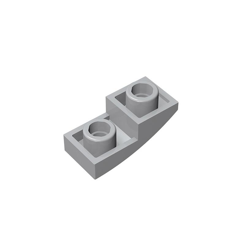 

24201 Curved 2 x 1 x 2/3 Inverted Bricks Collections Bulk Modular GBC Toys For Technical MOC DIY Building Blocks Compatible світло-сірого кольору