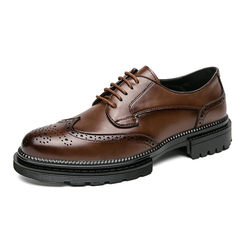 Fashion Men Formal Shoes High Heels Business Dress Shoes Male Oxfords Pointed Toe Formal Shoe for Man Luxury Wedding Party Leather Shoe
