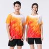 Unisex Quick-Dry Sport Set Running Tennis Volleyball Training Competition Soft Breathable Short Sleeve Athletic Outfit