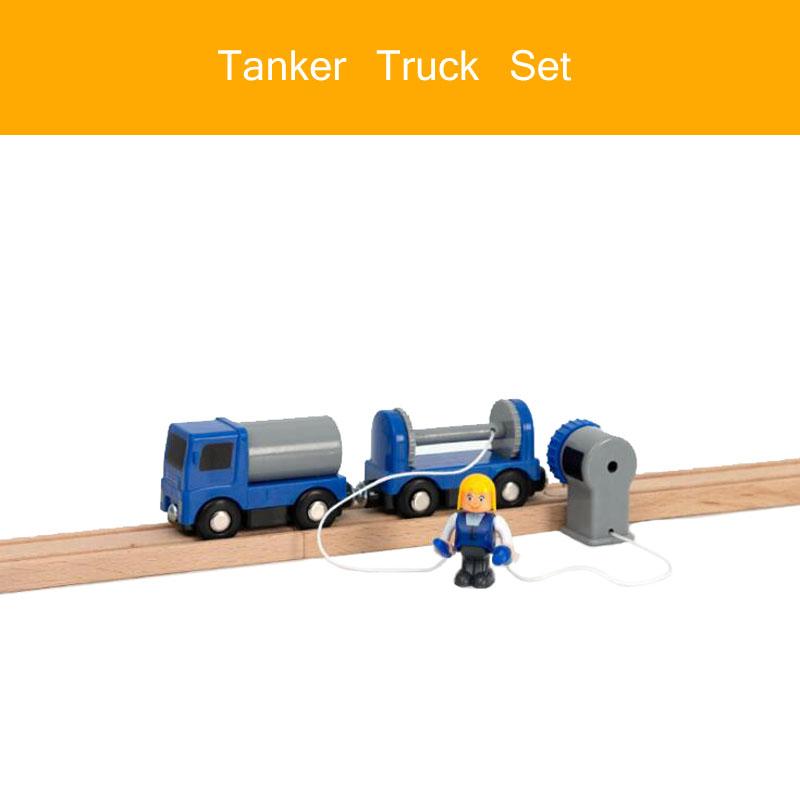 Fire Truck Magnetic Train Car Ambulance Police Car Toy Fit Brio Wooden Train Track Railway Toys For Children