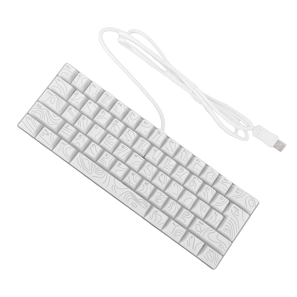 Tastatură Gaming RGB cu 61 de taste 60% Mecanică cu Iluminare RGB Design Ergonomic Tastatură cu Fir