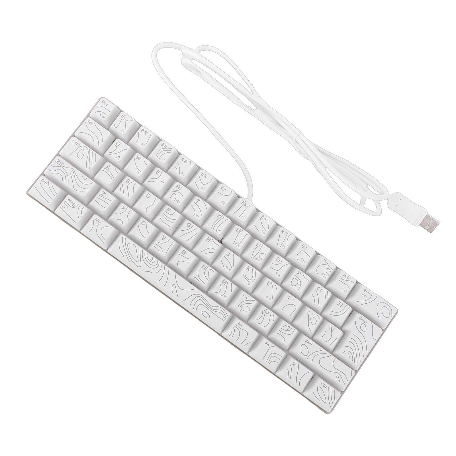 

61 клавішна RGB ігрова клавіатура 60% Механічна RGB з підсвічуванням Ергономічний дизайн Дротова клавіатура