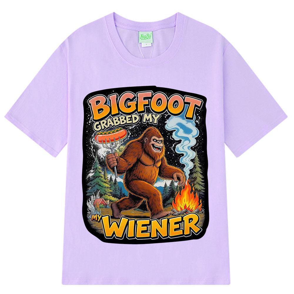 Bigfoot Hat Mein Würstchen Gegriffen Lustiges Meme T-Shirt Herren Damen Vintage T-Shirts Sommer Baumwolle Mode Hip-hop Lässige T-Shirts Streetwear