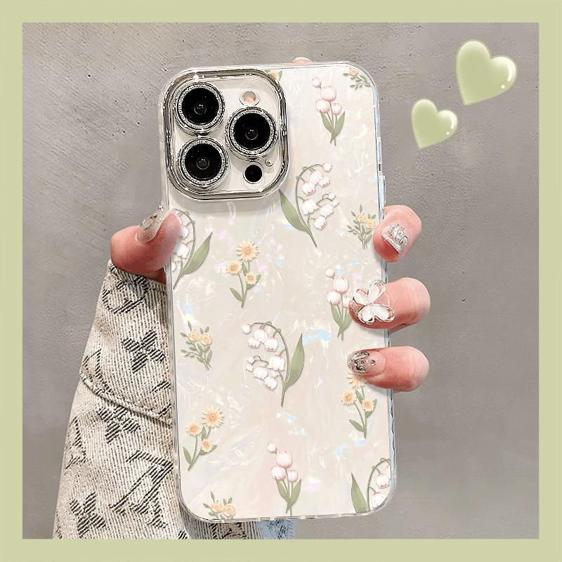 Full Screen Daisies for Apple 16 Promax Personality 15 Brand New 14 Mobile Phone Case for IPhone 13 Electroplating 11 Creative