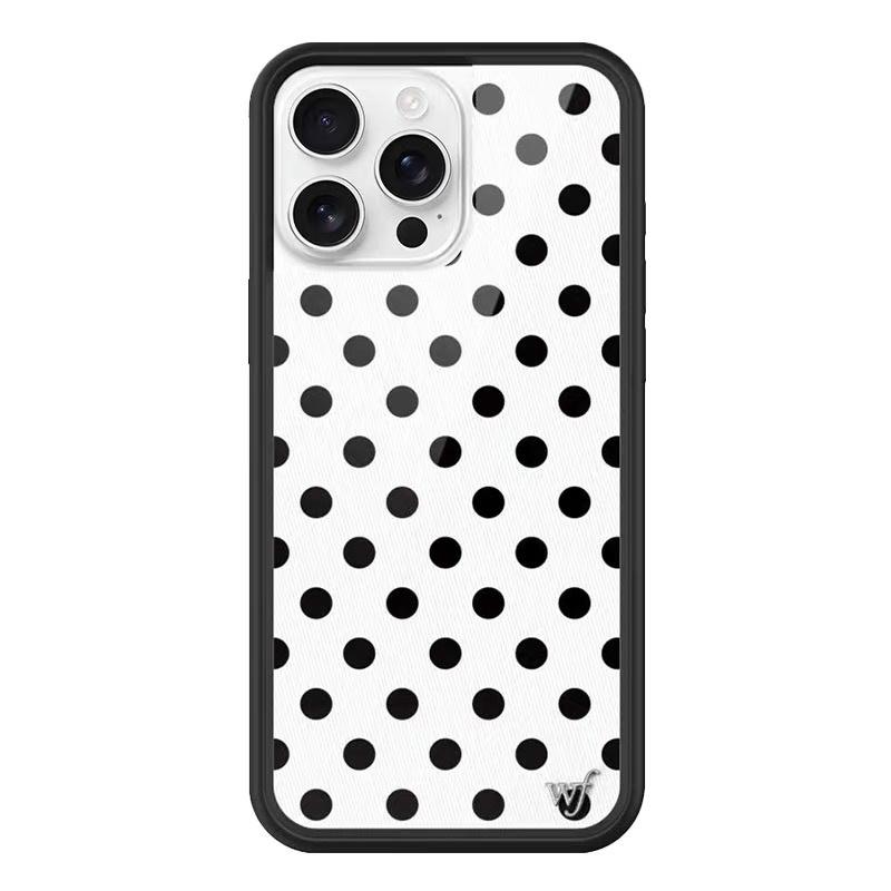 Fashion Wlidflower cute polka dot phone case for iPhone 12 13Pro 14 15plus Spot Dog 16promax 15 14Pro 16 Deer Bear Bottom cover