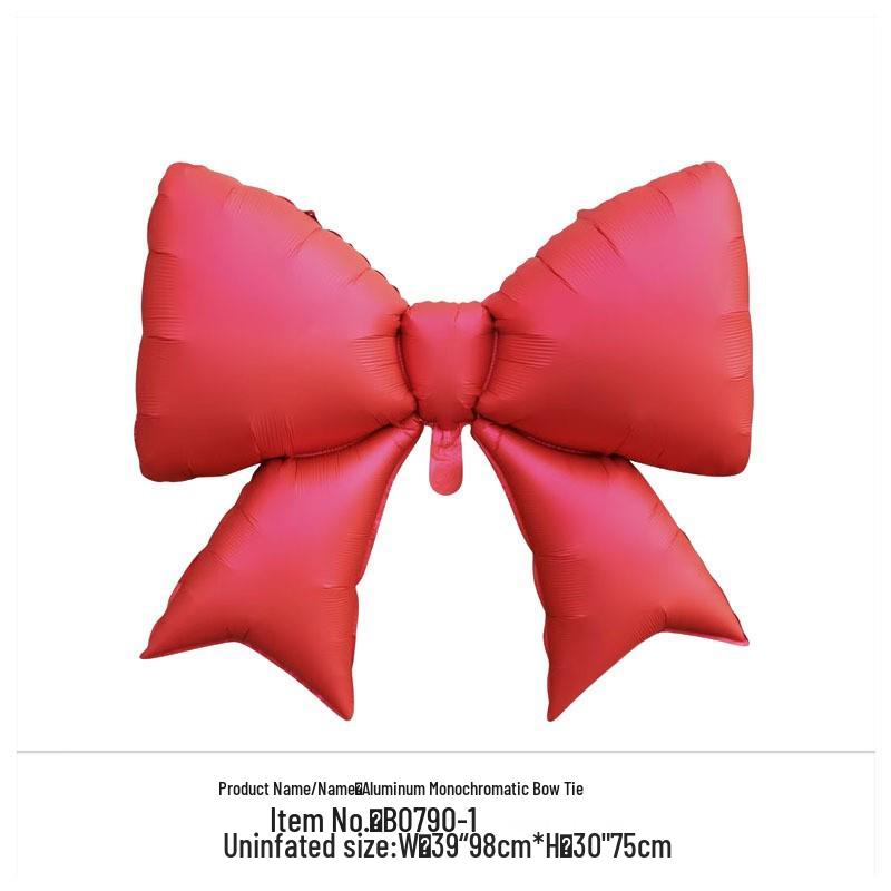 Xiaohongshu Ins Bow Aluminum Foil Balloon for Girl's Birthday Party Decoration