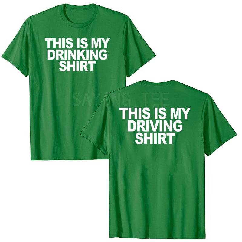 This Is My Drinking Shirt and Driving Shirts Funny Quotes TShirt Letters Printed Sayings Graphic Tee Tops Short Sleeve Blouses