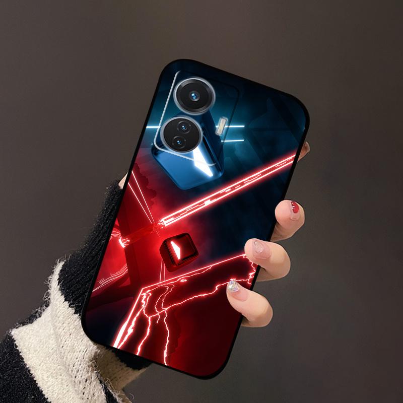 For Vivo T1 4G Case V2153 Covers TPU Black Silicone Landscape Cover for Vivo T1 44W Case VivoT1 Y55 4G Shockproof Soft Shells