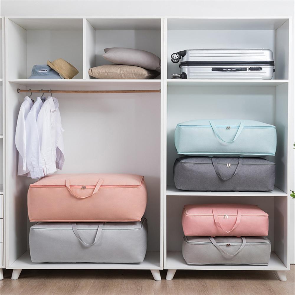 Big Capacity Quilt Clothes Storage Bag Cabinet Wardrobe Organizer Duvet Blanket Sorting Bags Dustproof Moisture Proof Organizer