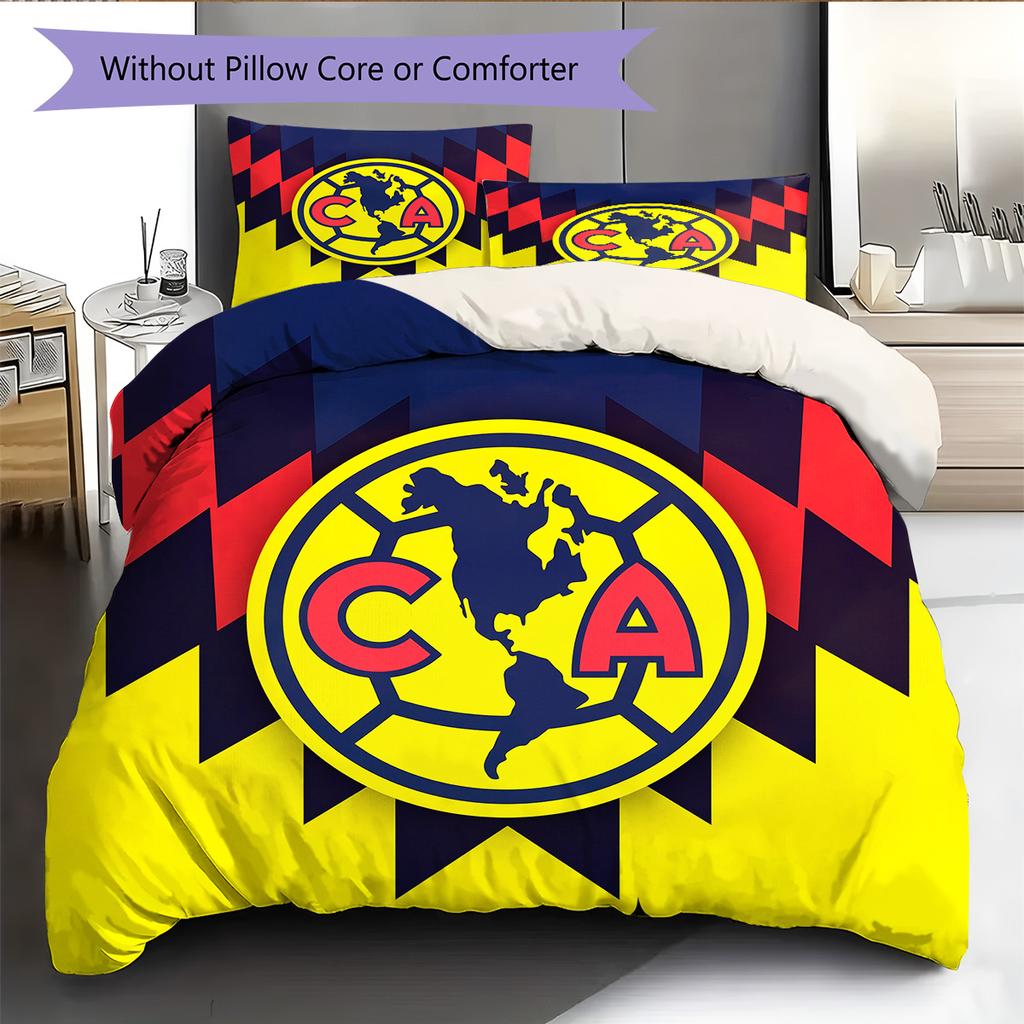 Club América Pattern Bedding Quilt Set Home Decoration Gift (1 * duvet cover + 2 * pillowcase without core)