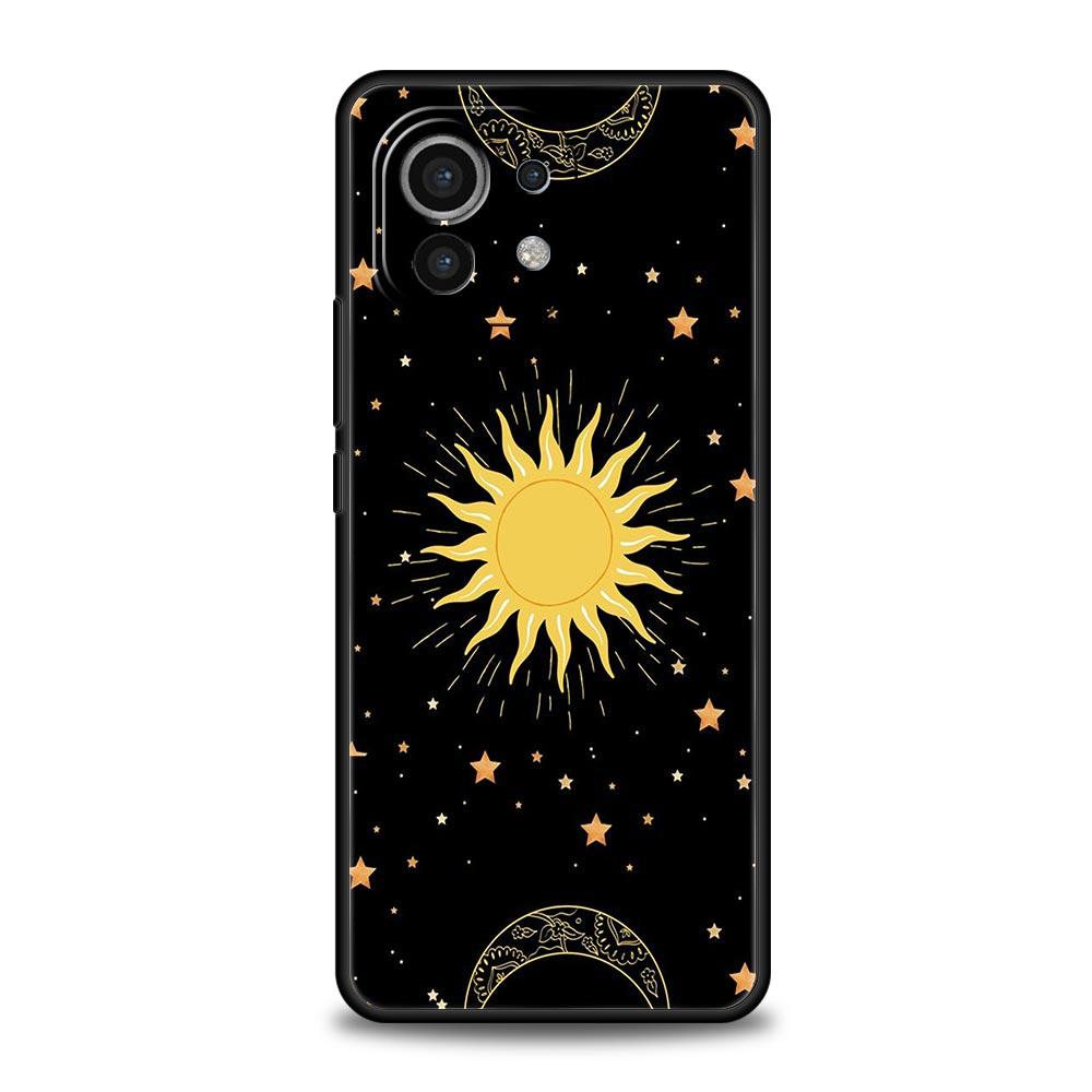 

Чехол для телефона Cover для Xiaomi Mi 17 15 14 13 12 11 Ultra 15T 14T 13T 12T 11T Pro Lite 5G Мягкий ТПУ Capas Забавное Лицо Солнца и Луны Fundas Xiaomi 15