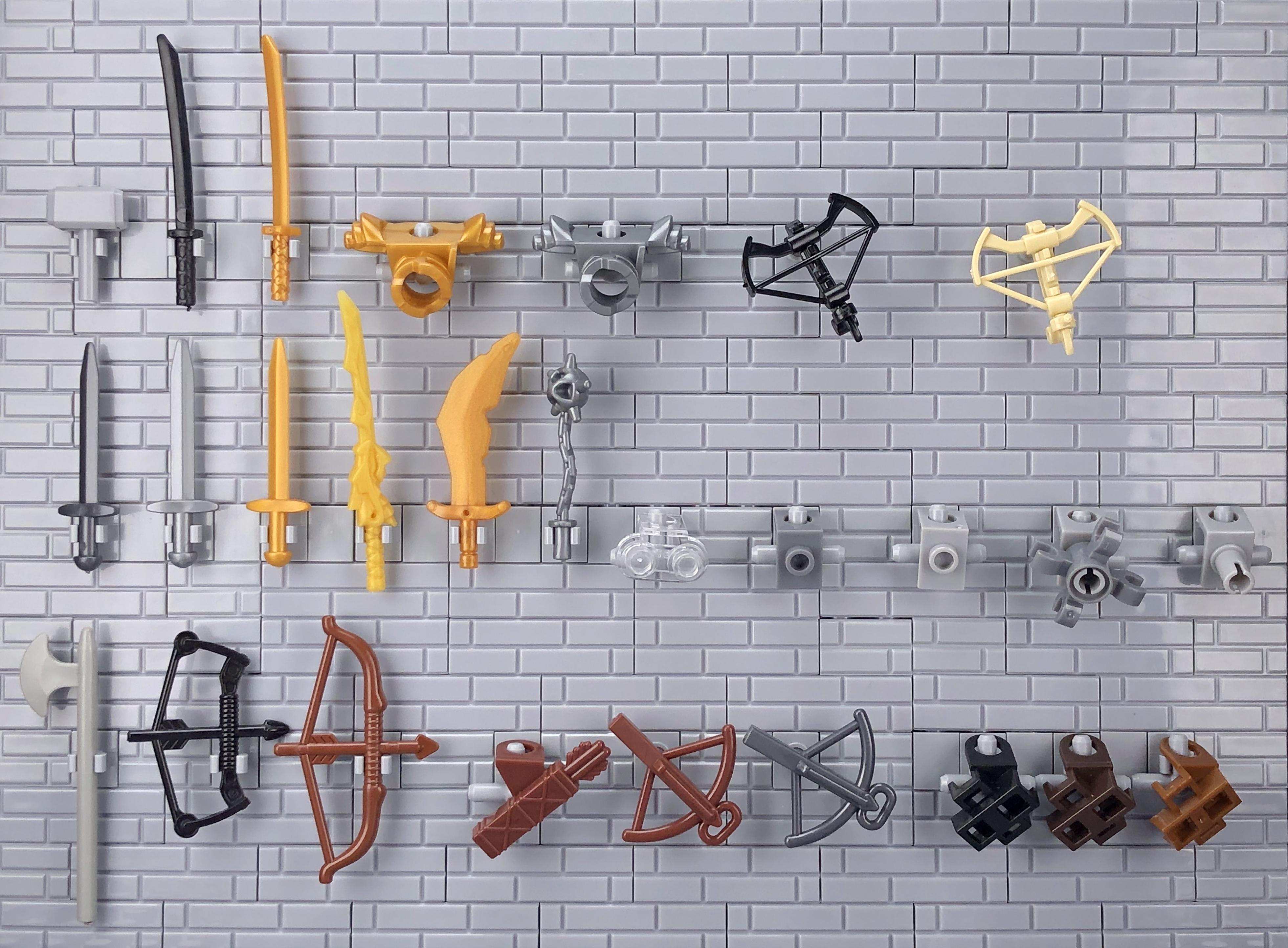 Yiran Toy 10Pcs\Lot Moc Bricks Weapons Sword Armor Warrior Bow Arrow Learning-Focused Constructing Blocks Action Figures Toys Ideal For Children