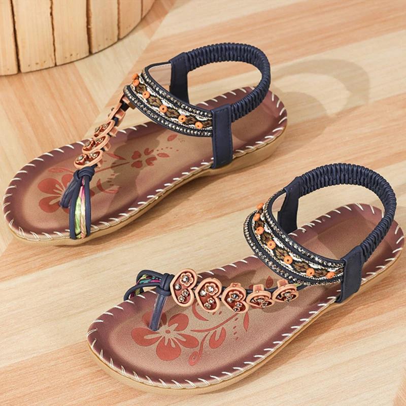 Fashion Women's Sandals Bohemia Style Sandals Summer New Shoes for Woman Flip Flops Beach Summer Shoes Women Low Heels Footwear