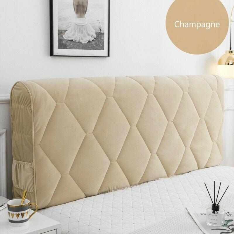 European Style Luxury Thicken Bed Headboard Cover Soft Bed Head Back Decor Protector Slipcover Elastic All-inclusive