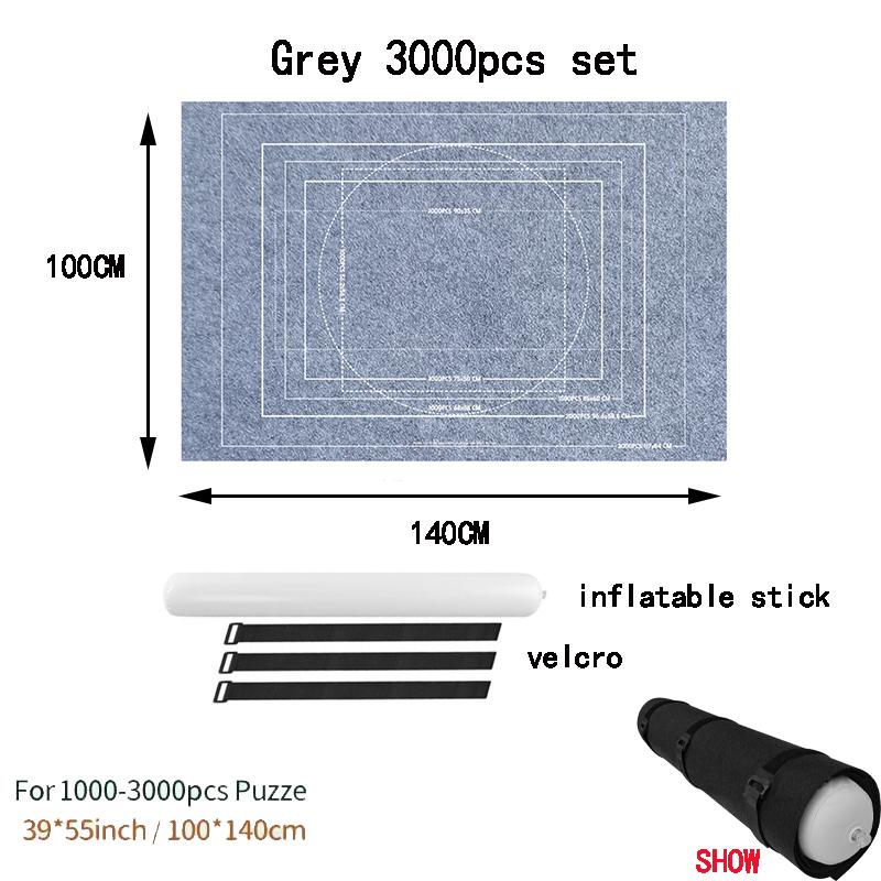 Professional Puzzle Roll Mat Blanket Felt Mat Up To 1500/2000/3000 Pieces Accessories Puzzle Portable Travel Storage Bag
