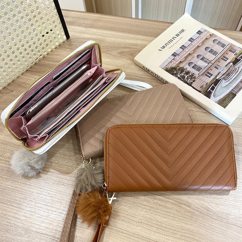 Women's wallet embroidered flower long wallet spring and summer new fashion multi-card position change bag