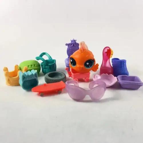 Hasbro Littlest Pet Shop Cartoon Q Edition Animal Mini Stands Short Hair Kitten Dog Cute Big Eye Children's Figures Toy