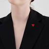 Red Heart Brooch Women Lapel Pin Decorative Brooch Pin Stylish Heart Coat Sweater Pin Gift for Friends Family