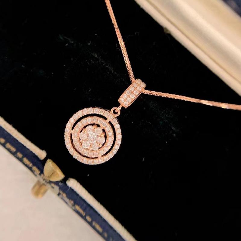 Korean Style Women s Hollow Round Diamond Clavicle Necklace - Simple, Cool, Versatile Statement Jewelry