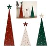 3Pcs Xmas Trees Tabletop Decorations Double-Sided Christmas Tree Wood Sign Desktop Vertical Tree Ornaments for Home Office Decor
