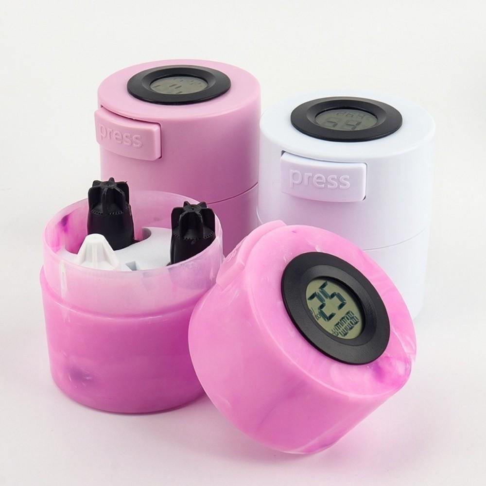 1pcs Plastic Eyelash Glue Storage Tank Temperature Humidity Digital Display Lashes Adhesive Jar