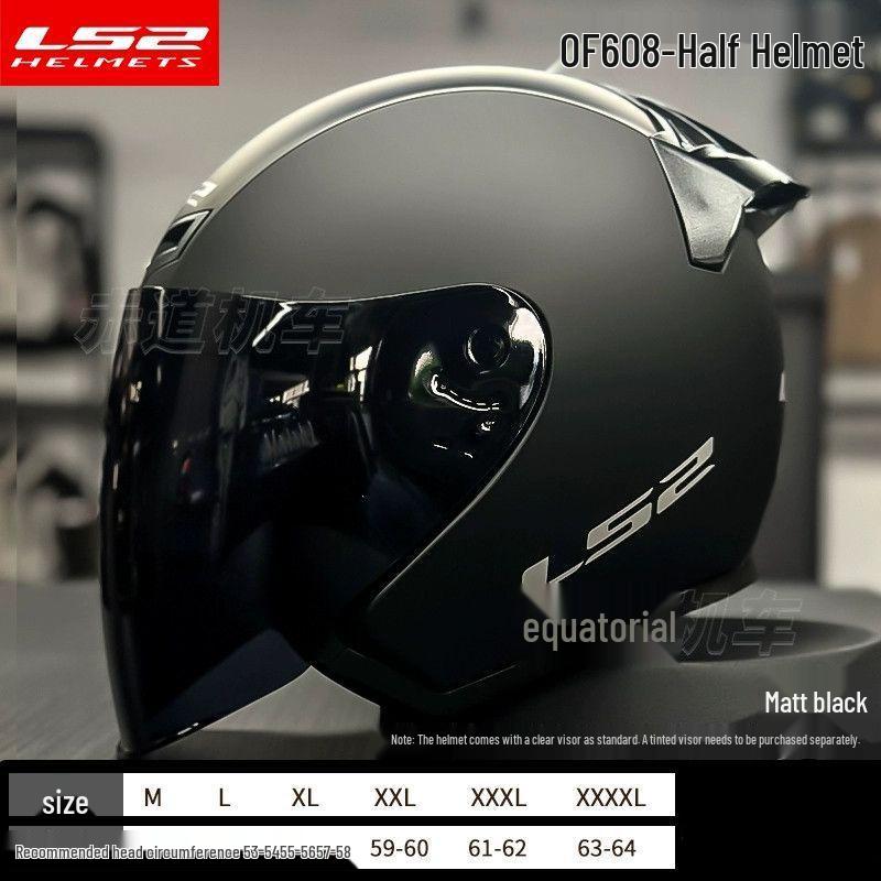 Motorcycle Dual Visor Half Helmet for Autumn/Winter Electric Vehicles, Three-Quarters Design, Model OF626. L