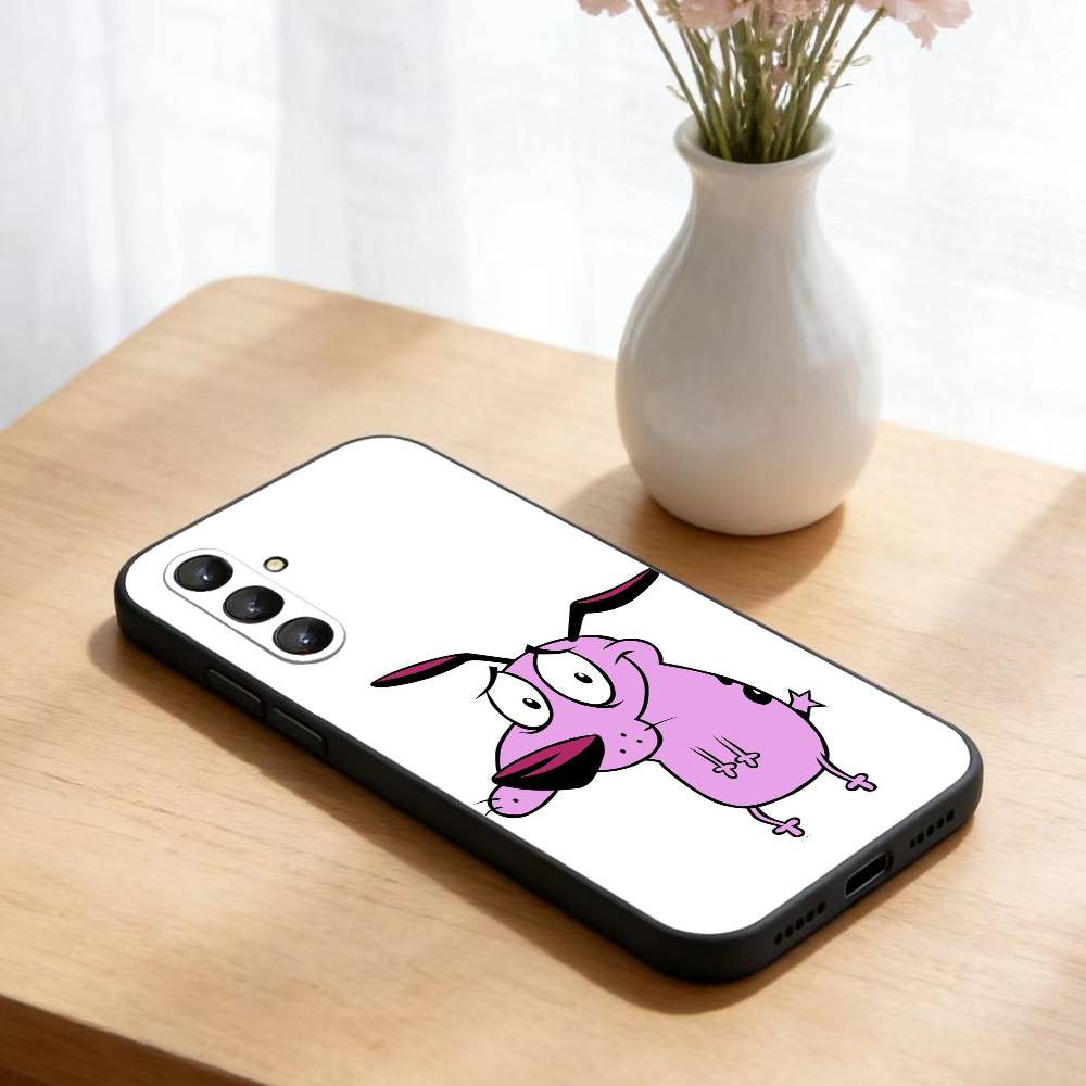 Courages Cowardly Dog Phone Case For Samsung Galaxy A73,21,22,32,71,53,52,51,80,5G Soft Black Cover