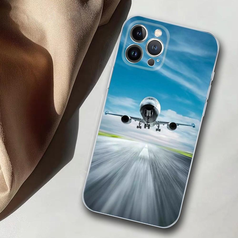 Aircraft Airplane Phone Case For iPhone 14 11 12 13 Mini Pro XS Max Cover 6 7 8 Plus X XR SE 2020 Funda Shell