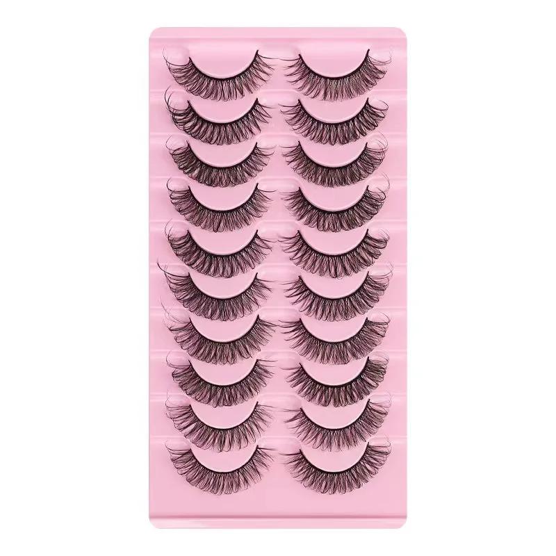 10 Paar 3D Nerz Wimpern russische Streifenwimpern Dramatische Falsche Wimpern Faux Cils Make-up Falsche Wimpernverlängerung